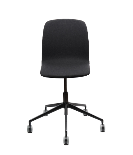 Bürostuhl3 429x500 Lux Bürostuhl mit Rollen, schwarzes Gestell