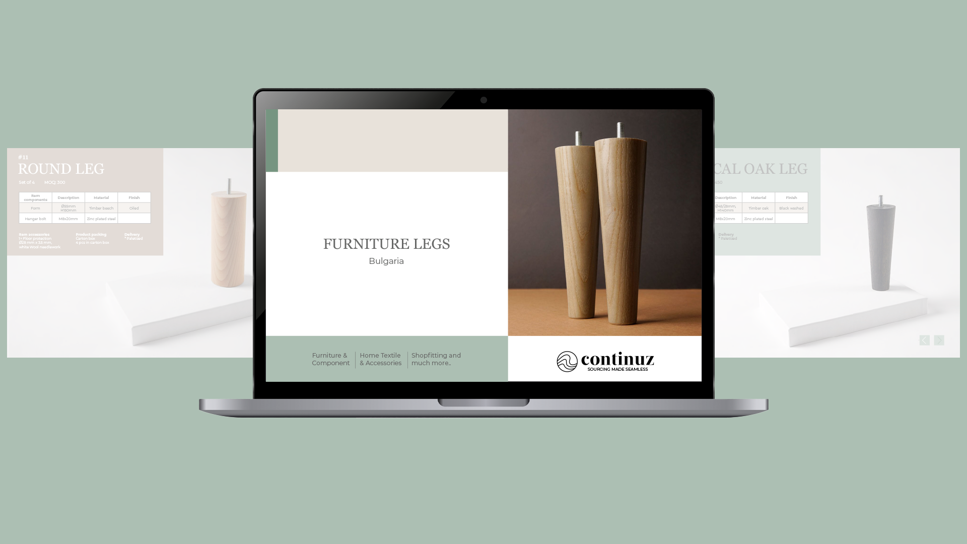 furniture legs brochure mockup