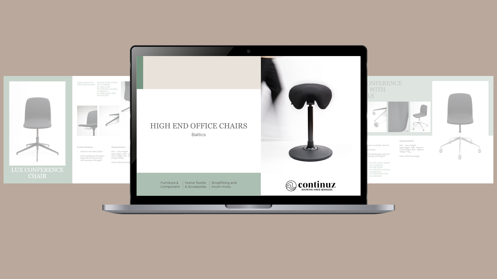 lux office chairs brochure mockup